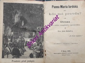 Panna Maria lúrdská nebo kdo má pravdu ? Obrana proti útokům evangelického superintendanta