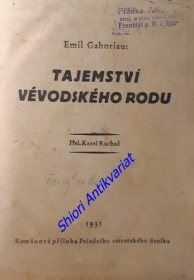 TAJEMSTVÍ VÉVODSKÉHO RODU