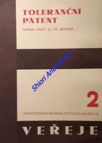 TOLERANČNÍ PATENT