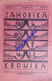 ZÁHORSKÁ KRONIKA - VLASTIVĚDNÝ SBORNÍK ZÁHOŘÍ A POBEČVÍ - Ročník XV - číslo 3