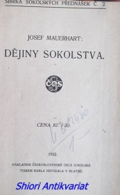 DĚJINY SOKOLSTVA