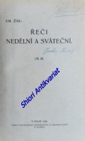 ŘEČI NEDĚLNÍ A SVÁTEČNÍ - Svazek III