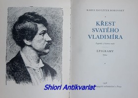 KŘEST SVATÉHO VLADIMÍRA - Legenda z historie ruské - EPIGRAMY - Výbor