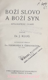 BOŽÍ SLOVO A BOŽÍ SYN - Apologetické úvahy