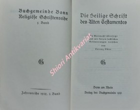 Die Heilige Schrift des Alten Testamentes