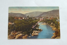 MOSTAR - Blick auf die Narenta von der Römerbrücke (1926)