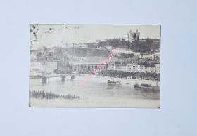 LYON - Pont du Palais de Justice et Coleau de Fourviere - E.R. (133)