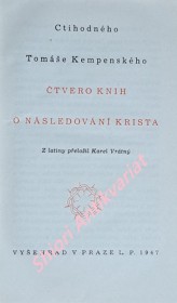 ČTVERO KNIH O NÁSLEDOVÁNÍ KRISTA