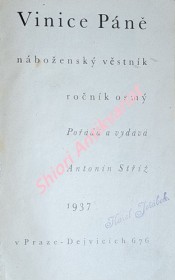 VINICE PÁNĚ - Náboženský věstník - ročník VIII.