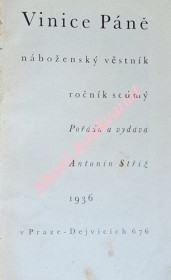 VINICE PÁNĚ - Náboženský věstník - ročník VII.