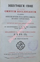 Directorium Chori ad usum omnium ecclesiarum in quibus officium divinum juscta ritum S. Romanae Ecclesiae cantari solet