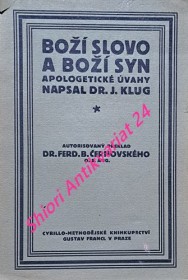 BOŽÍ SLOVO A BOŽÍ SYN - Apologetické úvahy