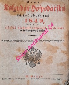 Nowý kalendář hospodářský na rok obyčegný 1849