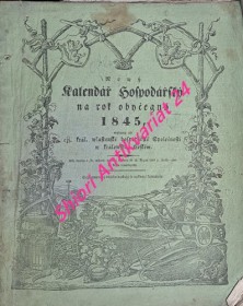 Nowý kalendář hospodářský na rok obyčegný 1845