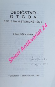 DEDIČSTVO OTCOV - Eseje na historické témy