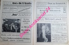 CHRÁST U CHRUDIMĚ - Program zvukových filmů pro podzim 1934