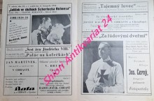 CHRÁST U CHRUDIMĚ - Program zvukových filmů pro podzim 1934