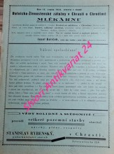 CHRÁST U CHRUDIMĚ - Program zvukových filmů pro podzim 1934