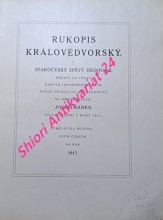 RUKOPIS KRÁLOVÉDVORSKÝ - I. STAROČESKÉ ZPĚVY HRDINSKÉ / II. STAROČESKÉ ZPĚVY MILOSTNÉ