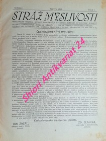 STRÁŽ MYSLIVOSTI - Myslivecký věstník spolků sdružených v československé myslivecké jednotě - Ročník I - II - III.