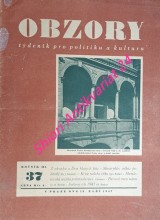 OBZORY - Ročník III. nekompletní ( Týdeník pro politiku a kulturu )