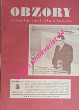 OBZORY - Ročník II. nekompletní ( Týdeník pro politiku a kulturu )