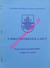 Posynodálny apoštolský list svätého Otca Jána Pavla II. - CHRISTIFIDELES LAICI - O POVOLÁNÍ A POSLÁNÍ LAIKOV V CIRKVI A VO SVETE