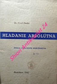 HLADANIE ABSOLÚTNA - Štúdia z filozofie náboženstva