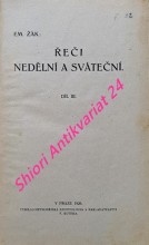 ŘEČI NEDĚLNÍ A SVÁTEČNÍ - Svazek III - svazek 1