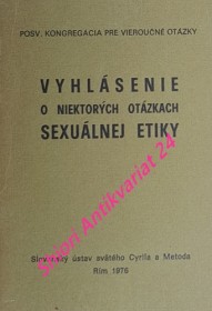 VYHLÁŠENIE O NIEKTORÝCH OTÁZKÁCH SEXUÁLNEJ ETIKY