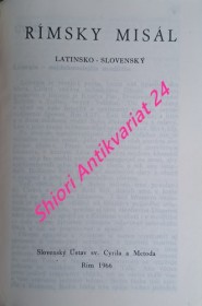 RÍMSKÝ MISÁL LATINSKO - SLOVENSKÝ