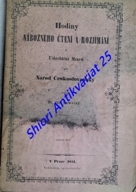 Hodiny nábožného čtení a rozjímání k ušlechtění mravů pro národ českoslovanský I-II-III