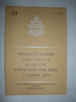 Poselství k oslavě světového dne míru 1.ledna 1995