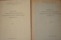 REFERÁTY O PRACOVNÍCH VÝSLEDCÍCH ČESKOSLOVENSKÝCH ARCHEOLOGŮ ZA ROK 1961