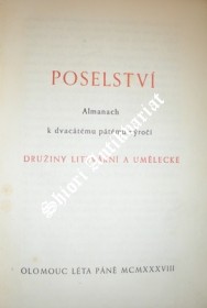 POSELSTVÍ - Almanach k dvacátému pátému výročí Družiny literární a umélecké