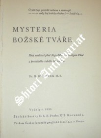 MYSTERIA BOŽSKÉ TVÁŘE