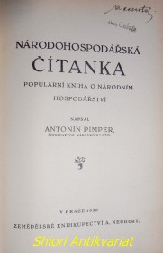 NÁRODOHOSPODÁŘSKÁ ČÍTANKA - Populární kniha o národním hospodářství