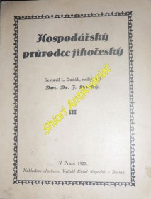 HOSPODÁŘSKÝ PRŮVODCE JIHOČESKÝ